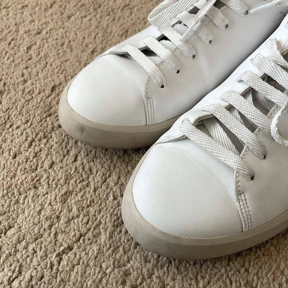 Everlane ReLeather White Sneakers Unisex Minimalist W’s 9.5 M’s 7.5 Shoes Casual
